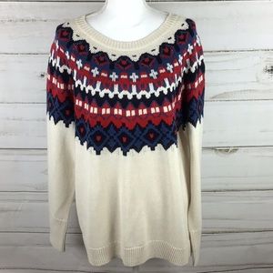 🆕Beautiful Winter Long Sleeve Chaps Sweater Sz XL